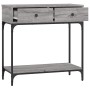 Sonoma gray engineered wood console table 75x34.5x75 cm by vidaXL, Side tables - Ref: Foro24-833401, Price: 59,29 €, Discount: %