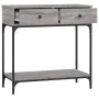Sonoma gray engineered wood console table 75x34.5x75 cm by vidaXL, Side tables - Ref: Foro24-833401, Price: 58,35 €, Discount: %