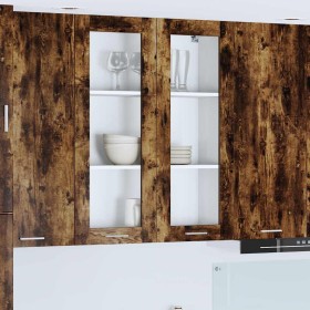 Mueble colgante con estante Riga Roble ahumado 80 x 31 x 100 cm