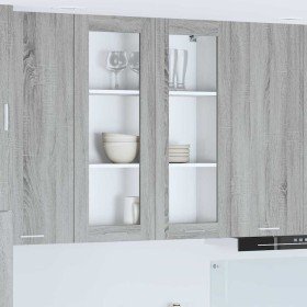 Mueble colgante con estante Riga Gris Sonoma 80 x 31 x 100 cm