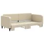 Ausziehbares Schlafsofa, cremefarbener Stoff, 90 x 200 cm von vidaXL, Betten und Lattenroste - Ref: Foro24-3196820, Preis: 24...
