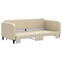 Sofá cama nido tela crema 90x200 cm de vidaXL, Camas y somieres - Ref: Foro24-3196820, Precio: 247,61 €, Descuento: %