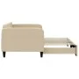 Trundle sofa bed cream fabric 90x200 cm by vidaXL, Beds and slatted bases - Ref: Foro24-3196820, Price: 248,07 €, Discount: %