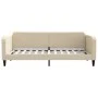 Trundle sofa bed cream fabric 90x200 cm by vidaXL, Beds and slatted bases - Ref: Foro24-3196820, Price: 248,07 €, Discount: %