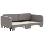 Trundle sofa bed taupe gray fabric 100x200 cm by vidaXL, Beds and slatted bases - Ref: Foro24-3196824, Price: 261,80 €, Disco...