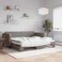 Sofá cama nido tela gris taupe 90x200 cm de vidaXL, Camas y somieres - Ref: Foro24-3196819, Precio: 249,41 €, Descuento: %