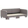 Trundle sofa bed taupe gray fabric 90x200 cm by vidaXL, Beds and slatted bases - Ref: Foro24-3196819, Price: 249,41 €, Discou...