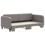 Trundle sofa bed taupe gray fabric 90x200 cm by vidaXL, Beds and slatted bases - Ref: Foro24-3196819, Price: 249,41 €, Discou...