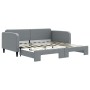 Ausziehbares Schlafsofa aus hellgrauem Stoff, 90 x 190 cm von vidaXL, Betten und Lattenroste - Ref: Foro24-3196826, Preis: 24...