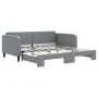 Ausziehbares Schlafsofa aus hellgrauem Stoff, 90 x 190 cm von vidaXL, Betten und Lattenroste - Ref: Foro24-3196826, Preis: 24...