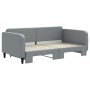 Ausziehbares Schlafsofa aus hellgrauem Stoff, 90 x 190 cm von vidaXL, Betten und Lattenroste - Ref: Foro24-3196826, Preis: 24...