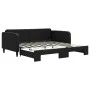 Trundle sofa bed black fabric 90x190 cm by vidaXL, Beds and slatted bases - Ref: Foro24-3196828, Price: 238,95 €, Discount: %