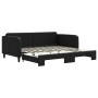 Ausziehbares Schlafsofa aus schwarzem Stoff, 100 x 200 cm von vidaXL, Betten und Lattenroste - Ref: Foro24-3196823, Preis: 26...