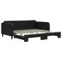 Trundle sofa bed black fabric 100x200 cm by vidaXL, Beds and slatted bases - Ref: Foro24-3196823, Price: 259,23 €, Discount: %