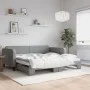 Sofá cama nido tela gris claro 100x200 cm de vidaXL, Camas y somieres - Ref: Foro24-3196821, Precio: 261,30 €, Descuento: %