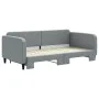 Sofá cama nido tela gris claro 100x200 cm de vidaXL, Camas y somieres - Ref: Foro24-3196821, Precio: 261,30 €, Descuento: %