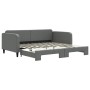 Trundle sofa bed dark gray fabric 100x200 cm by vidaXL, Beds and slatted bases - Ref: Foro24-3196822, Price: 260,36 €, Discou...