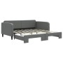 Sofá cama nido tela gris oscuro 90x190 cm de vidaXL, Camas y somieres - Ref: Foro24-3196827, Precio: 248,63 €, Descuento: %