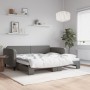 Sofá cama nido tela gris oscuro 90x200 cm de vidaXL, Camas y somieres - Ref: Foro24-3196817, Precio: 249,54 €, Descuento: %