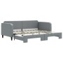 Ausziehbares Schlafsofa aus hellgrauem Stoff, 90 x 200 cm von vidaXL, Betten und Lattenroste - Ref: Foro24-3196816, Preis: 25...