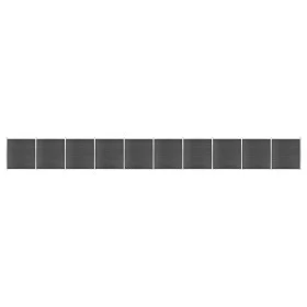 Black WPC Fence Panel Set 1737x186 cm by vidaXL, fence panels - Ref: Foro24-3070437, Price: 2,00 €, Discount: %