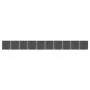 Black WPC Fence Panel Set 1737x186 cm by vidaXL, fence panels - Ref: Foro24-3070437, Price: 2,00 €, Discount: %