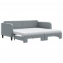 Sofá cama nido con colchón tela gris claro 90x190 cm de vidaXL, Camas y somieres - Ref: Foro24-3196844, Precio: 419,14 €, Des...