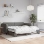 Sofá cama nido con colchón tela gris oscuro 100x200 cm de vidaXL, Camas y somieres - Ref: Foro24-3196840, Precio: 428,49 €