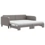Trundle sofa bed with dark gray fabric mattress 100x200 cm by vidaXL, Beds and slatted bases - Ref: Foro24-3196840, Price: 42...
