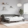 Trundle sofa bed with dark gray fabric mattress 90x190 cm by vidaXL, Beds and slatted bases - Ref: Foro24-3196845, Price: 413...