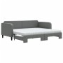 Trundle sofa bed with dark gray fabric mattress 90x190 cm by vidaXL, Beds and slatted bases - Ref: Foro24-3196845, Price: 413...