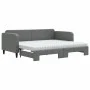 Trundle sofa bed with dark gray fabric mattress 90x190 cm by vidaXL, Beds and slatted bases - Ref: Foro24-3196845, Price: 407...
