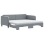 Sofá cama nido con colchón tela gris claro 90x200 cm de vidaXL, Camas y somieres - Ref: Foro24-3196834, Precio: 435,10 €, Des...