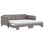 Trundle sofa bed with taupe gray fabric mattress 90x200 cm by vidaXL, Beds and slatted bases - Ref: Foro24-3196837, Price: 44...