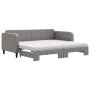 Trundle sofa bed with taupe gray fabric mattress 90x200 cm by vidaXL, Beds and slatted bases - Ref: Foro24-3196837, Price: 44...