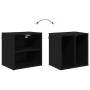 Mueble colgante con estante Riga Roble Negro 40 x 29,5 x 40 cm