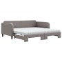 Sofá cama nido con colchón tela gris taupe 100x200 cm de vidaXL, Camas y somieres - Ref: Foro24-3196842, Precio: 438,14 €, De...