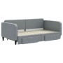 Trundle sofa bed with drawers light gray fabric 90x190 cm by vidaXL, Beds and slatted bases - Ref: Foro24-3196862, Price: 289...