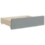 Trundle sofa bed with drawers light gray fabric 90x190 cm by vidaXL, Beds and slatted bases - Ref: Foro24-3196862, Price: 285...