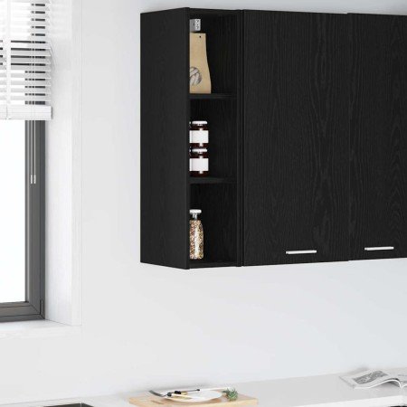 Mueble colgante Riga Roble Negro 20 x 29,5 x 80 cm en Armarios de cocina | Comprar online en Foro24