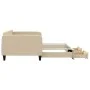 Trundle sofa bed with drawers cream fabric 100x200 cm by vidaXL, Beds and slatted bases - Ref: Foro24-3196861, Price: 298,39 ...