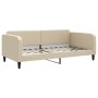 Trundle sofa bed with drawers cream fabric 100x200 cm by vidaXL, Beds and slatted bases - Ref: Foro24-3196861, Price: 297,73 ...