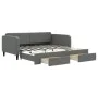 Trundle sofa bed with drawers dark gray fabric 90x190 cm by vidaXL, Beds and slatted bases - Ref: Foro24-3196863, Price: 284,...