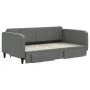 Sofá cama nido con cajones tela gris oscuro 90x190 cm de vidaXL, Camas y somieres - Ref: Foro24-3196863, Precio: 285,20 €, De...