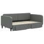 Sofá cama nido con cajones tela gris oscuro 90x190 cm de vidaXL, Camas y somieres - Ref: Foro24-3196863, Precio: 288,95 €, De...
