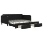 Trundle sofa bed with drawers black fabric 90x190 cm by vidaXL, Beds and slatted bases - Ref: Foro24-3196864, Price: 279,00 €...