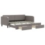 Trundle sofa bed with drawers taupe gray fabric 90x200 cm by vidaXL, Beds and slatted bases - Ref: Foro24-3196855, Price: 288...