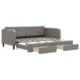 Trundle sofa bed with drawers taupe gray fabric 90x200 cm by vidaXL, Beds and slatted bases - Ref: Foro24-3196855, Price: 288...