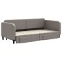 Trundle sofa bed with drawers taupe gray fabric 90x200 cm by vidaXL, Beds and slatted bases - Ref: Foro24-3196855, Price: 288...