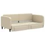 Ausziehbares Schlafsofa mit Schubladen, cremefarbener Stoff, 90 x 200 cm von vidaXL, Betten und Lattenroste - Ref: Foro24-319...